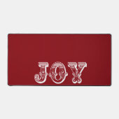 Kerst Vreugde Rode Achtergrond Vakantie Bureaumat (Voorkant)