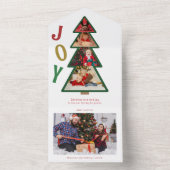 Kerst Vreugde Vijf Foto Collage Scheur Van Keepsak All In One Uitnodiging (Binnen)