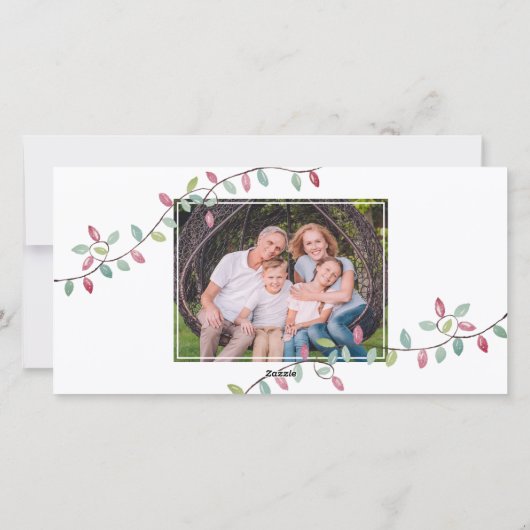 Kerst VREUGDEVOLLE FEESTDAGEN 3Foto's Waterverf Feestdagenkaart (Achterkant)