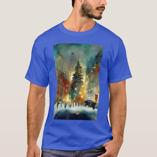 Kerst vriend retro t-shirt (Voorkant)