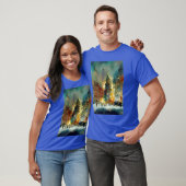 Kerst vriend retro t-shirt (Unisex)