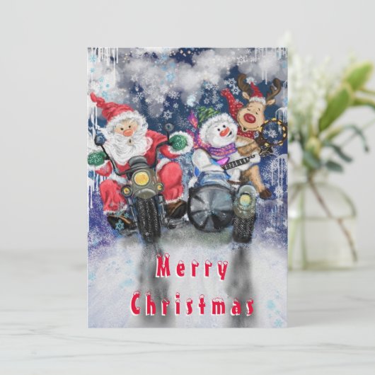 Kerst Vrienden Grappige Kaart (Staand voorkant)