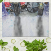 Kerst Vrienden Grappige Keukenhanddoek (Gevouwen)