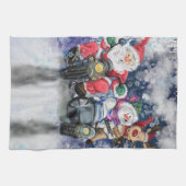 Kerst Vrienden Grappige Keukenhanddoek (Horizontaal)