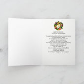 Kerst- Vrienden - Rode Deur/Krans Feestdagen Kaart (Binnen)