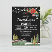 Kerst "Vriendjesfeest" Kaart (Staand voorkant)