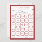 Kerst Vrijgezellenfeest Bingo Kaart (Voorkant)