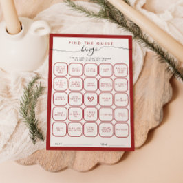 Kerst Vrijgezellenfeest Bingo Kaart