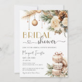 Kerst Vrijgezellenfeest Boho Chic Winter Bloemen Kaart (Voorkant)