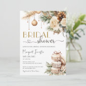 Kerst Vrijgezellenfeest Boho Chic Winter Bloemen Kaart (Staand voorkant)