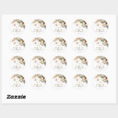Kerst Vrijgezellenfeest Boho Chic Winter Bloemen Ronde Sticker (Vel)