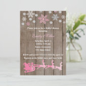 Kerst Vrijgezellenfeest Rustiek Uitnodiging (Staand voorkant)