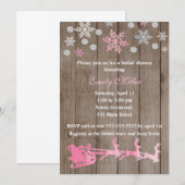 Kerst Vrijgezellenfeest Rustiek Uitnodiging (Voorkant / Achterkant)