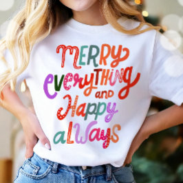 Kerst Vrolijk Alles Gelukkig Altijd Modern T-shirt