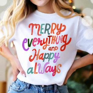 Kerst Vrolijk Alles Gelukkig Altijd Modern T-shirt