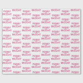 Kerst Vrolijk en Bright Candy Cane Vakantie Cadeaupapier (Vlak)