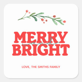 Kerst Vrolijk en Bright Red cadeau Sticker