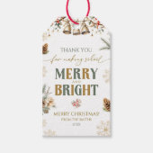 Kerst Vrolijk en Bright Teacher Gift Labels Cadeaulabel (Voorkant)