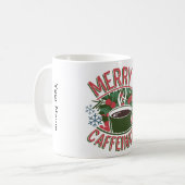 Kerst vrolijk en cafeïnehoudende Mok (Voorkant links)