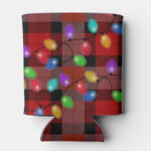 Kerst vrolijk en fel licht blikjeskoeler (Achterkant)