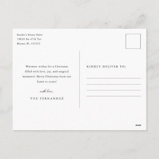 Kerst vrolijk en getrouwd vakantie Briefkaart (Achterkant)