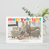 Kerst vrolijk en helder foto gepersonaliseerd feestdagenkaart (Staand voorkant)