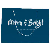 Kerst vrolijk en helder gepersonaliseerd groot cadeauzakje (Achterkant)