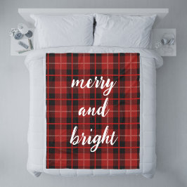 Kerst vrolijk en helder geruite deken