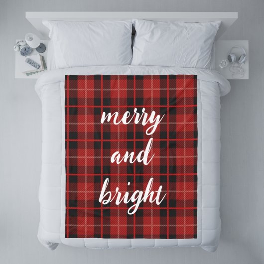 Kerst vrolijk en helder geruite deken