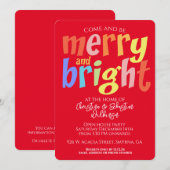 Kerst vrolijk en helder open huis feest kaart (Voorkant / Achterkant)