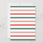 Kerst Vrolijk en Helder Roze Rood Groen Foto Notitiekaartje (Achterkant)