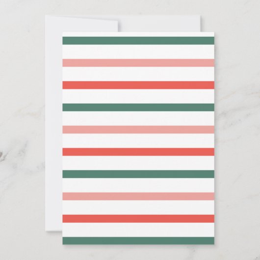 Kerst Vrolijk en Helder Roze Rood Groen Foto Notitiekaartje (Achterkant)