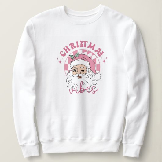 Kerst, vrolijk en helder, vrolijk, modern, retro t trui (Design voorkant)