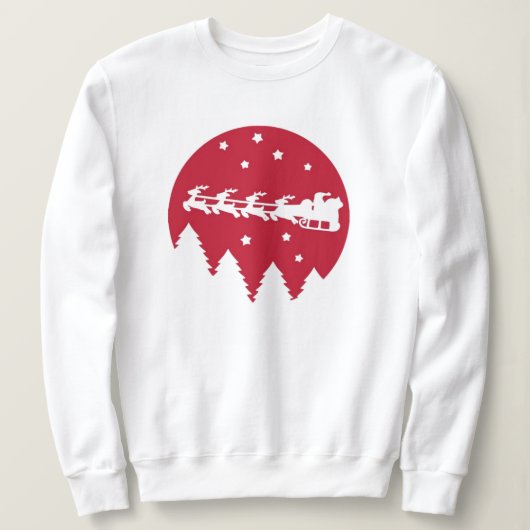 Kerst, vrolijk en helder, vrolijk, modern, retro t trui (Design voorkant)