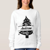 Kerst, vrolijk en helder, vrolijk, modern, retro t trui (Voorkant)