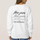 Kerst, vrolijk en helder, vrolijk, modern, retro t trui (Achterkant)