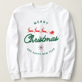 Kerst, vrolijk en helder, vrolijk, modern, retro t trui