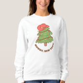 Kerst, vrolijk en helder, vrolijk, modern, retro t trui (Voorkant)