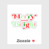 Kerst vrolijk en heldere xmas Sticker (Vel)