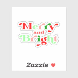 Kerst vrolijk en heldere xmas Sticker