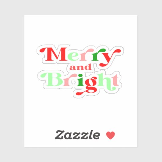 Kerst vrolijk en heldere xmas Sticker (Vel)