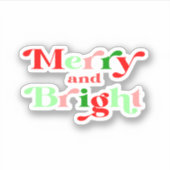 Kerst vrolijk en heldere xmas Sticker (Voorkant)