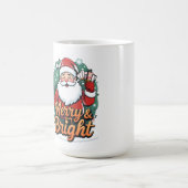 Kerst - "Vrolijk en stralend kerstman" Koffiemok (Center)