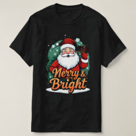Kerst - "Vrolijk en stralend kerstman" T-shirt