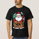 Kerst - "Vrolijk en stralend kerstman" T-shirt (Voorkant)