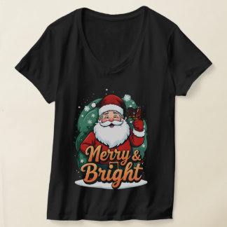 Kerst - "Vrolijk en stralend kerstman" T-shirt