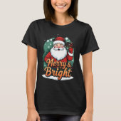 Kerst - "Vrolijk en stralend kerstman" T-shirt (Voorkant)