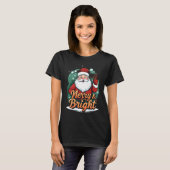 Kerst - "Vrolijk en stralend kerstman" T-shirt (Voorkant volledig)