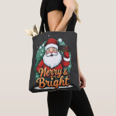 Kerst - "Vrolijk en stralend kerstman" Tote Bag (Dichtbij)