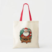 Kerst - "Vrolijk en stralend kerstman" Tote Bag (Voorkant)